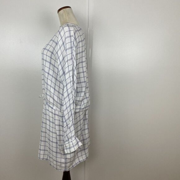 Soft‎ Joie Womans Drawstring Waist Mini Dress Size Small Roll Tab Sleeves - Picture 2 of 9